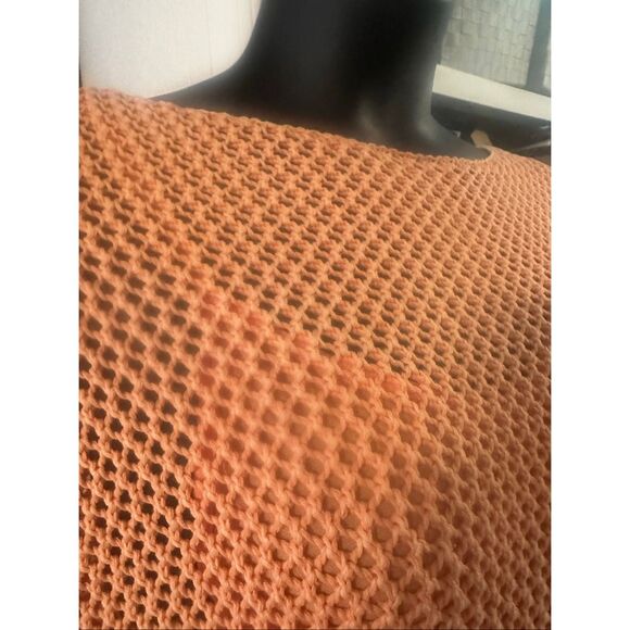 YFB Young Fabulous & Broke Women's Coral Crochet Maxi Dress Cover-up Large NWT - Picture 7 of 11